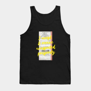 I accept and receive unexpected prosperity in neon yellow Tank Top